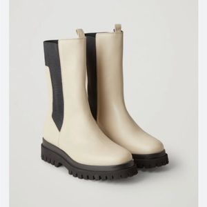 COS Chunky Leather Chelsea Boots in White!